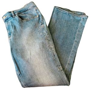 Levi Strauss 501 Embroidered Bootcut Flower Jeans Size 12 Denim